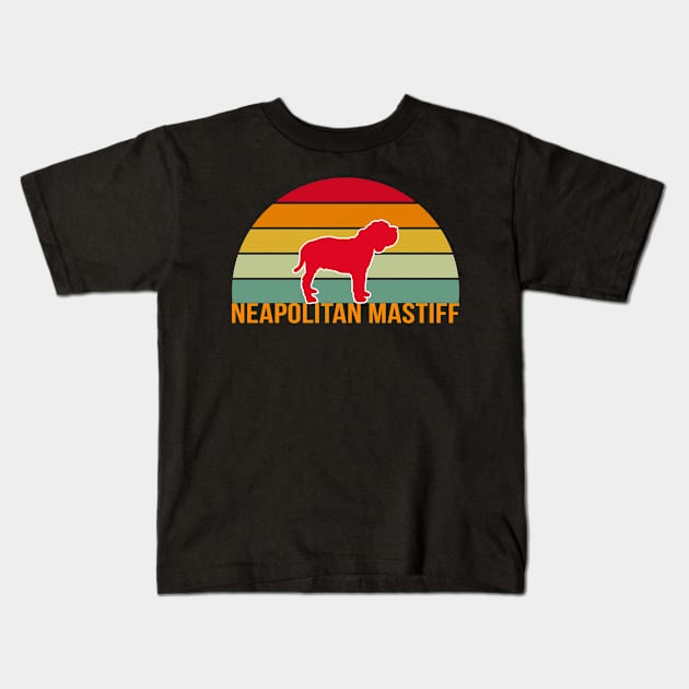 Neapolitan Mastiff Vintage Silhouette Kids T-Shirt by khoula252018